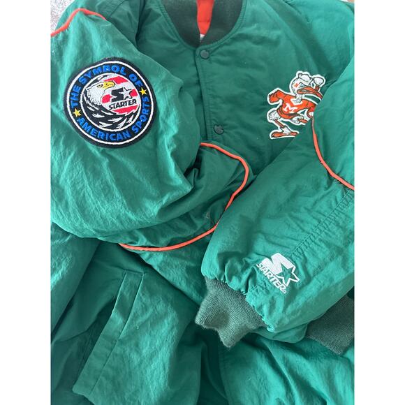MIAMI HURRICANES STARTER RETRO vintage STYLE JACKET size L in great condition - Picture 6 of 9